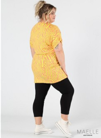 Oversized Shirt (ME-TU-1015) Y02076-Graphical Zebra Yellow