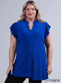 Sleeveless Frill Tunic (C-2305) 060-Royal Blue