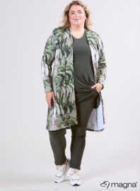 Open Front Loose Cardigan (N-2201-PRINT) T70031-Pebble Waves Green