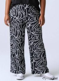 Broek Basic (D-03-PRINT) T33001-Feathers BW