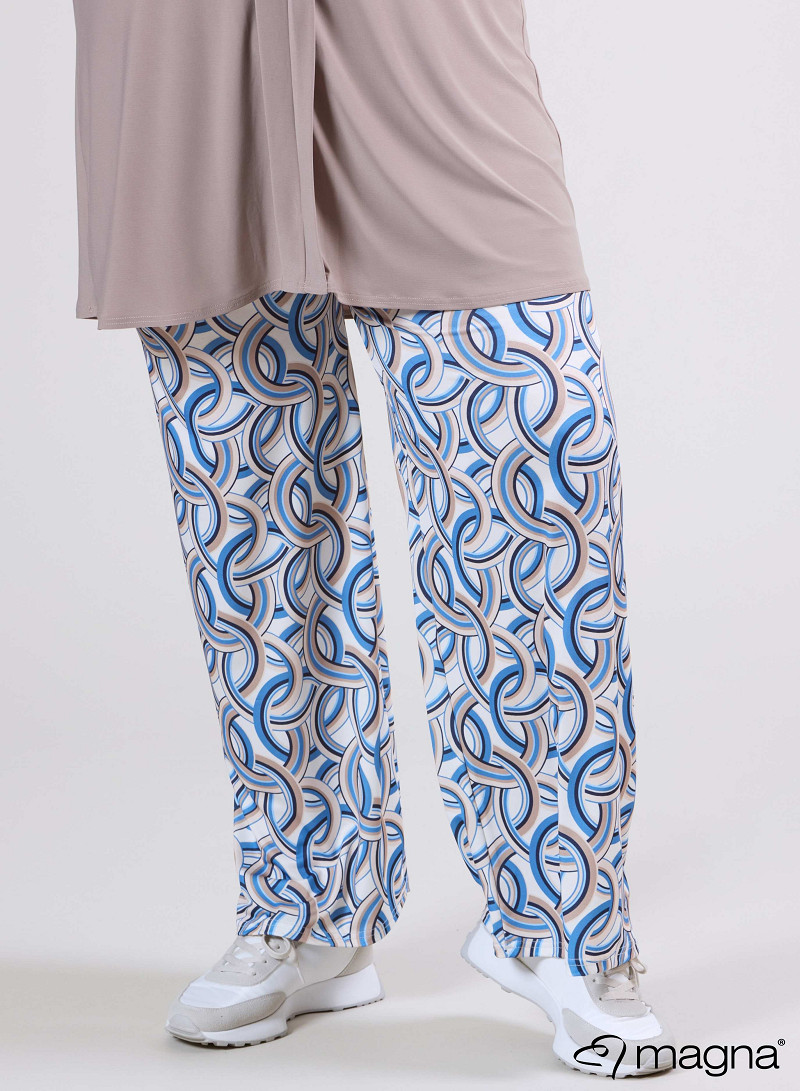 Broek Basic (D-03-PR) T74071-Rings Blue-Sand