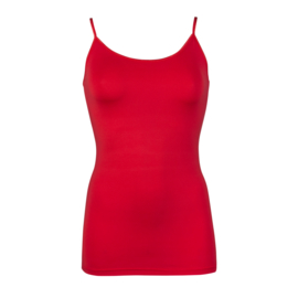 RJ-Pure Color  Spaghetti Top -  229-Donker Rood