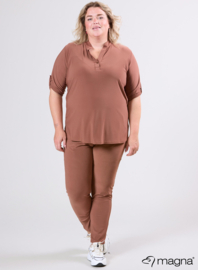 Roll Sleeve Top (B-9001) 063-Camel