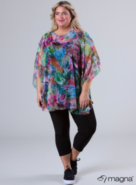 Poncho WINGS chiffon print (M-0004-CHP) U99006-Tropical Garden