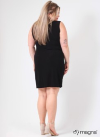 Crossed Detail Dress (C-9030) 001-Zwart