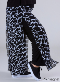 Broek Basic met chiffon laag(D-4003-PR) 139001-Animal BW
