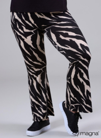 Relaxed Pocket Flared Pants (D-2403-PRINT) W15014-Big Dark Zebra Sand