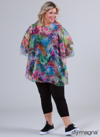 Poncho WINGS chiffon print (M-0004-CHP) U99006-Tropical Garden