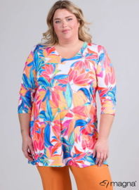 Lange basic shirt (B-6004-PR) U11060-Blue-Orange Jungle