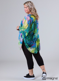 Poncho WINGS chiffon print (M-0004-CHP) V01058-Nature Sketch