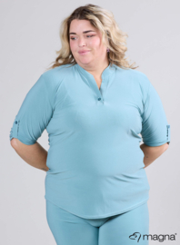 Roll Sleeve Top (B-9001) 077-Light Petrol
