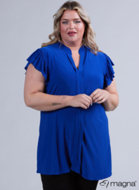 Sleeveless Frill Tunic (C-2305) 060-Royal Blue