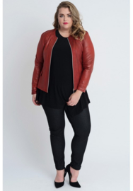 Kort Leather Look jasje (K-31-LL) 028-Roest
