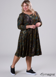 Long A-Line Tuniek-Dress (C-2130-MSH) U50031-Dark Green Forrest
