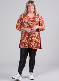 Lange basic shirt (B-6004-VP-MB) U49028-Flower Rust