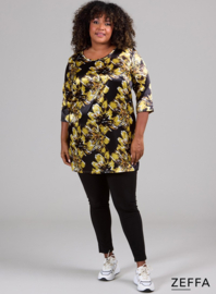 Simple Tunic  (ZF-TU-1005-SLK) U68008-Brushed Flower Lime