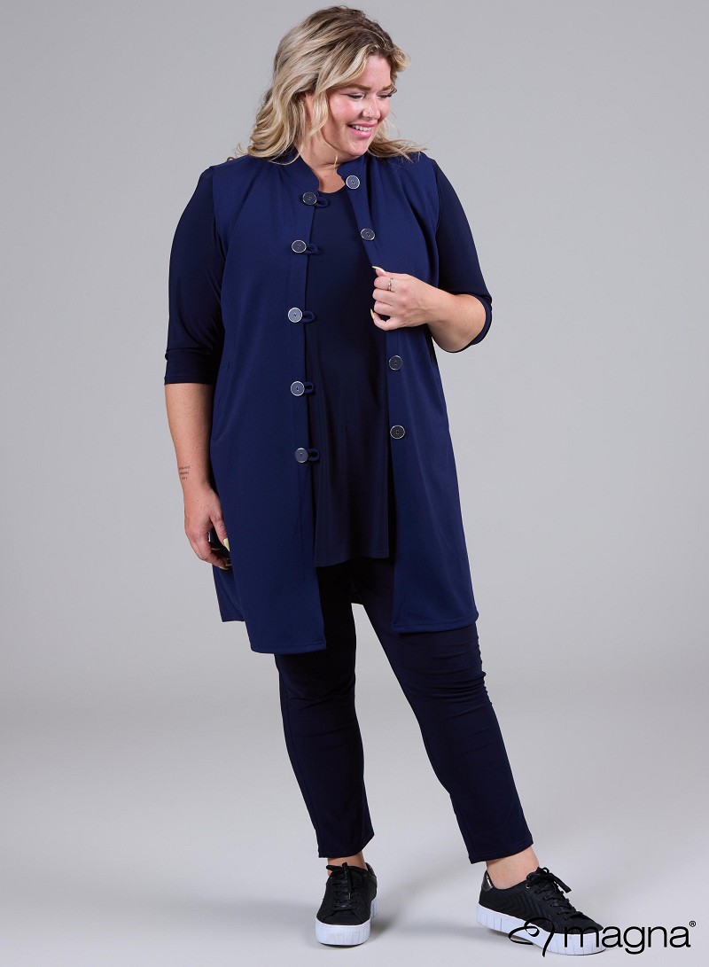 Button Gillet (N-2308) 017-Navy