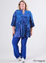 Flared Sleeves Relaxed Tunic (C-2503-MSH) T87060-Drop Shapes Royal Blue