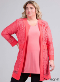Open Lace Cardigan (N-2501) 066-Coral