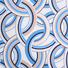 Simple Elastic Band Shirt (A-2502-PRINT) T74071-Rings Blue-Sand