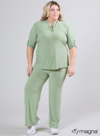 Roll Sleeve Top (B-9001) 022-L.Khaki