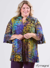 Flared Sleeves Relaxed Tunic (C-2503-MSH) T87059-Drop Shapes Purple