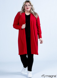 Open Front Loose Cardigan (N-2201) 015-Rood