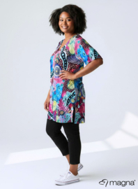 Short Sleeve A-lijn Shirt (B-9004-PRINT) T22056-Botanical Fantasy