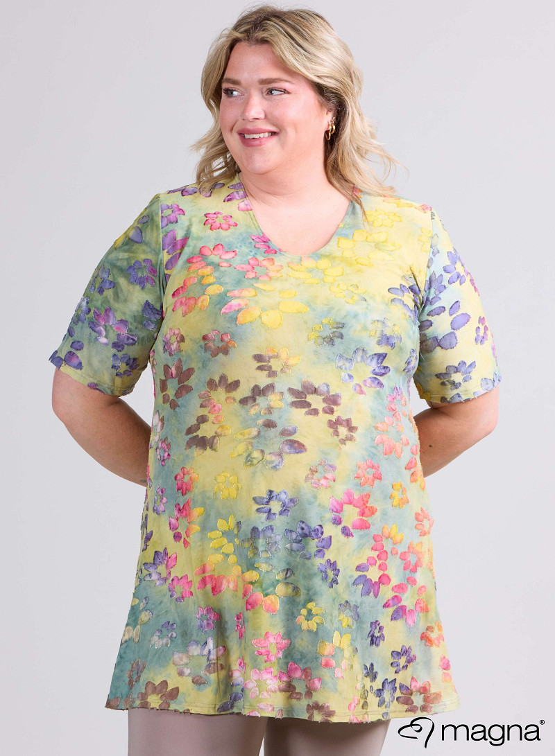 A-Line Short Sleeve Shirt (B-2508-MSH) T76007-Daisy Yellow-Green