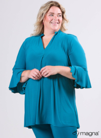 Flared Sleeves Relaxed Tunic (C-2503) 048-Petrol