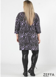 Tuniek met zakken (ZF-TU-1010-VP)  Y77021-Flames Purple
