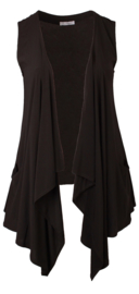 Bolero zonder mouw (A-94) 001-Zwart