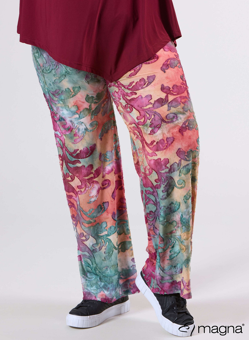 Broek Basic (D-03-MSH) U51032-Fall Leaves Wine Red