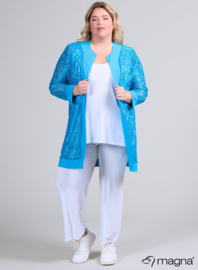 Open Lace Cardigan (N-2501) 011-Turquoise