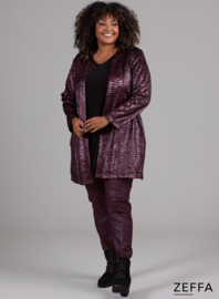 Metallic Shine Cover Jacket (ZF-DR-1002-MET) 026-Aubergine