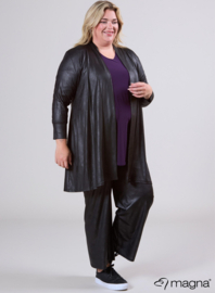Open Front Loose Cardigan (N-2201-LL) 001-Zwart