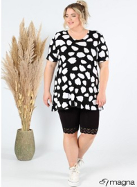 Short Sleeve A-lijn Shirt (B-9004-VP-MB) Y30001-Big Cow Black