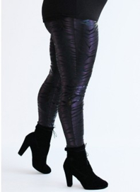 Legging Leather Look (F-23-LL-PR) 516059-Zebra Purple