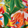 Flowy V-Neck Shirt (B-2103-PRINT) U11058-Jungle Green-Orange