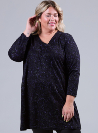Relaxed Fit Tunic (C-2324-HVP) U91059-Digital Waves Purple