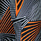 Tuniek Punten 3Q-mouw(C-0001-MB-vis-print) - Y87019-Abstract Triangle Orange