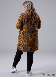Tuniek met zakken (C-9003-LVIS-print) U83065-Oriental FLower Oker