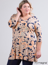 Lange basic shirt (B-6004-VP-MB) U25066-Chalk Shapes Coral