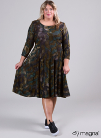 Long A-Line Tuniek-Dress (C-2130-MSH) U50031-Dark Green Forrest