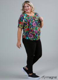 Short Sleeve Puffy Shirt (B-8018-VP) V29058-Bright Floral