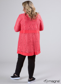 Open Lace Cardigan (N-2501) 066-Coral