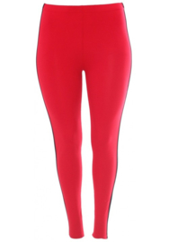 Legging lang streep (F-8001) 015-Rood