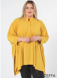 Oversized Tuniek/Ponncho (ZF-PO-1002)  076-Banana Yellow