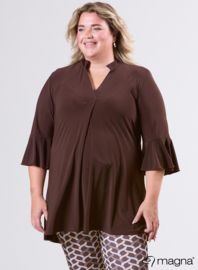 Flared Sleeves Relaxed Tunic (C-2503) 064-Brown