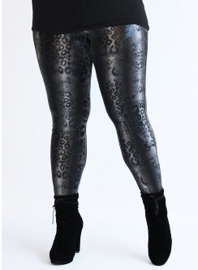 Legging Leather Look (F-23-LL-PR) 512001-Panther Black-Silver